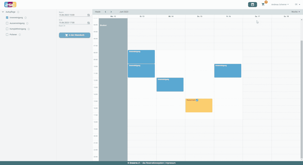 Terminverwaltungs-Software für Autopflege und Reinigung