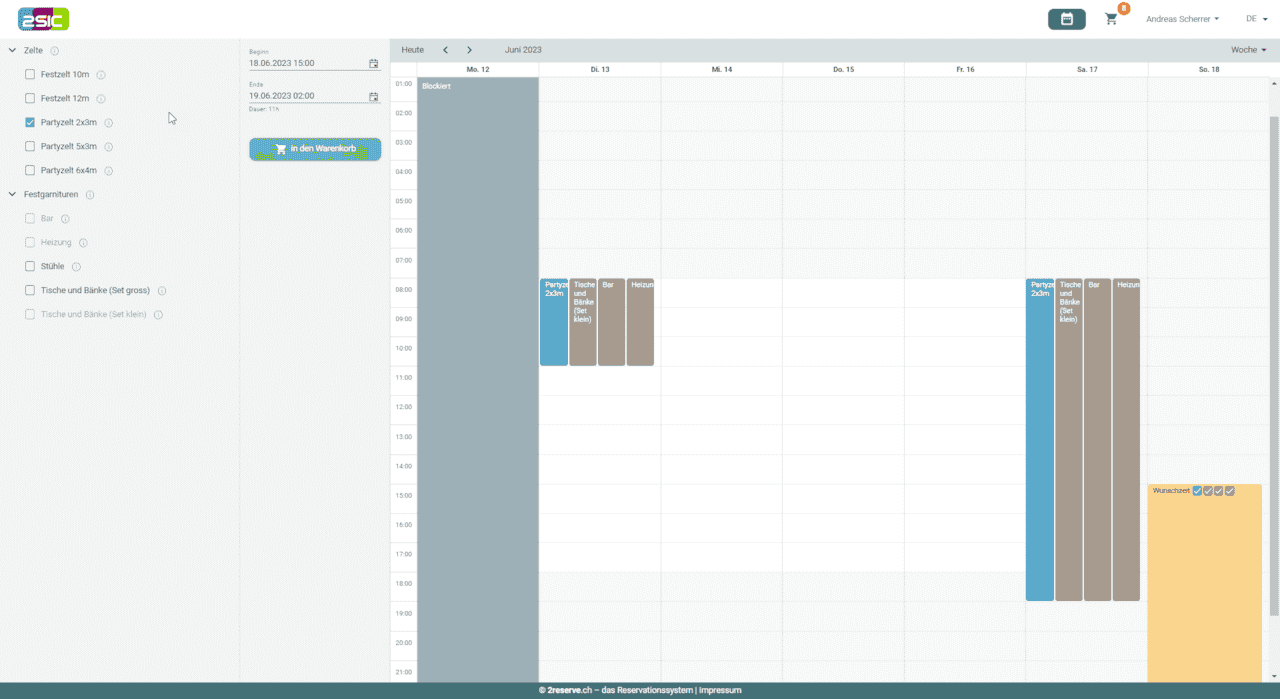 Vermietungssoftware für deine Festzelte und Festgarnituren